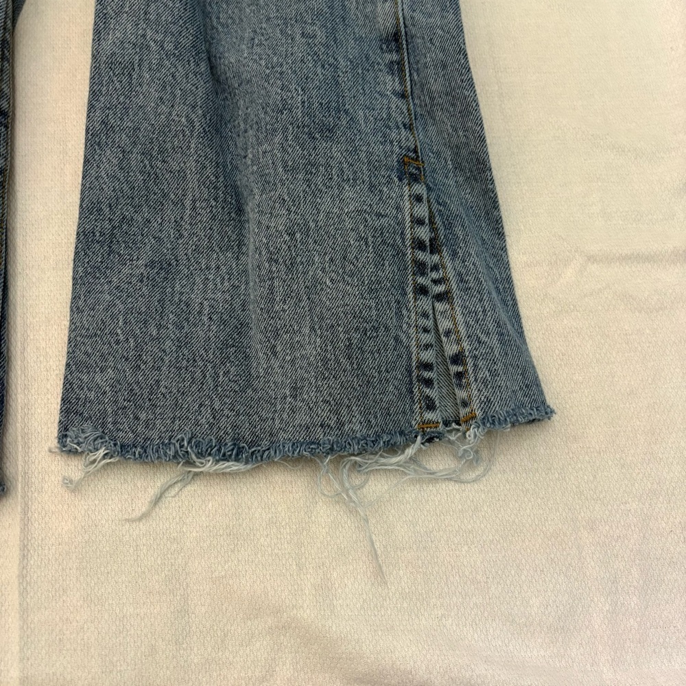 The Drop Raw Hem Straight Leg Jeans Light Wash Minimal Denim 28 - Picture 11 of 13